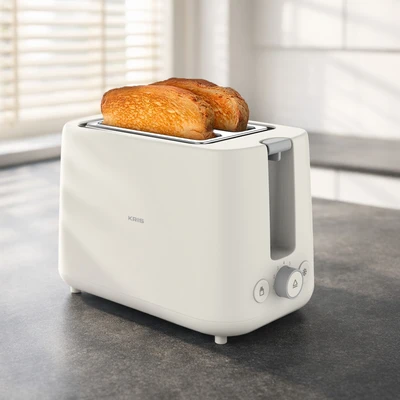 Gambar Kris Toaster 2 Slice Dengan Rak Penghangat 870 Watt - Putih