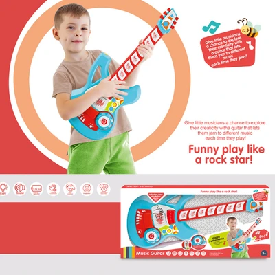 Gambar Kiddy Fun Music Guitar - Merah/biru