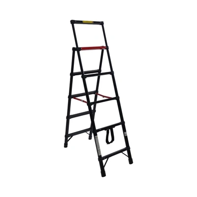 Gambar Fixsteps Tangga Teleskopik Soft Close 1.6 Meter 5+1 Step - Hitam