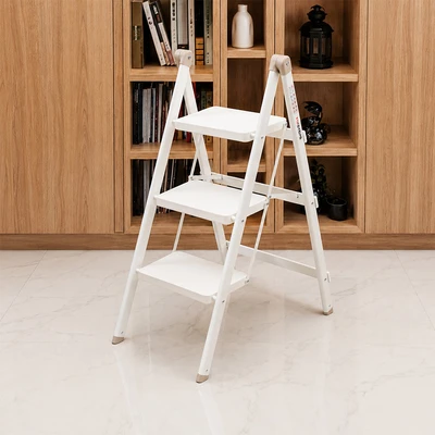 Gambar Fixsteps Tangga Lipat Aluminium Steel 3 Step 95 cm - Putih
