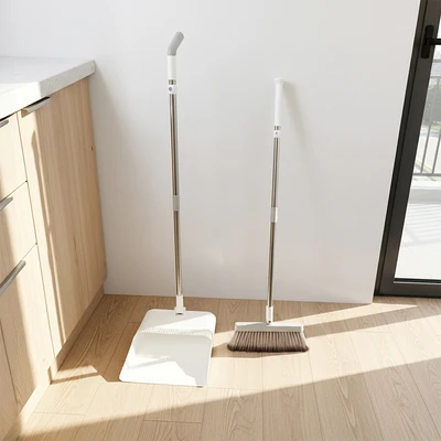 Gambar Proclean Set Sapu & Pengki Lipat Dengan Gagang Magnetik - Abu-abu/Putih