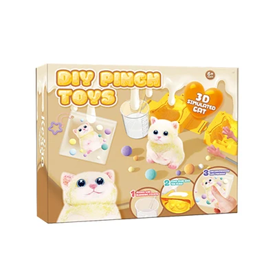 Gambar Kiddy Fun Set Squishy Diy Pinch Toys Cat V1 - Mix