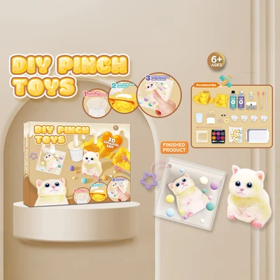 Gambar Kiddy Fun Set Squishy Diy Pinch Toys Cat V1 - Mix