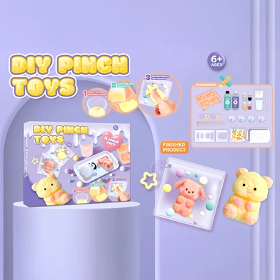 Gambar Kiddy Fun Set Squishy Diy Pinch Toys Bear - Mix
