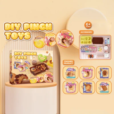 Gambar Kiddy Fun Set Squishy Diy Pinch Toys Pastry - Mix