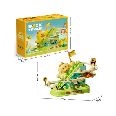 Gambar Kiddy Fun Playset Duck Track Dengan Lampu & Musik - Hijau/kuning