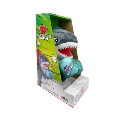 Gambar Kiddy Fun Boneka Shark Boxing Dengan Suara - Abu-abu