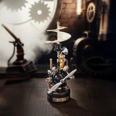 Gambar Rolife Miniatur 3d Industrial City Da Vinci Helicopter Set 154 Pcs Cgl01 - Mix