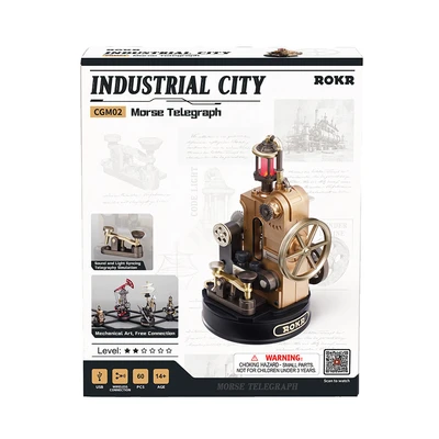 Gambar Rolife Miniatur 3d Industrial City Morse Telegraph Set 60 Pcs Cgm02 - Mix