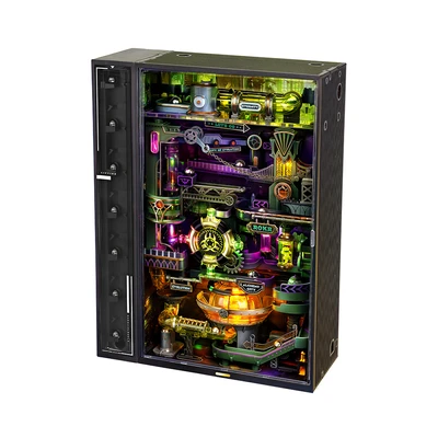 Gambar Rolife Miniatur 3d Marble Run Alchemy City Set 247 Pcs Mr04s - Hitam