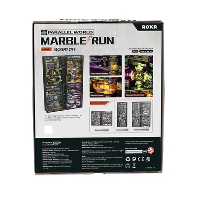 Gambar Rolife Miniatur 3d Marble Run Alchemy City Set 247 Pcs Mr04s - Hitam