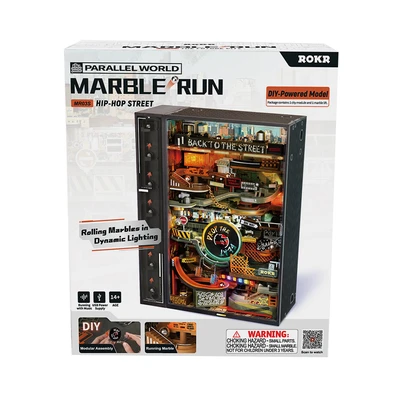 Gambar Rolife Miniatur 3d Marble Run Hip Hop Street Set 134 Pcs Mr03s - Hitam