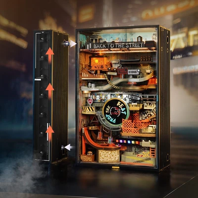 Gambar Rolife Miniatur 3d Marble Run Hip Hop Street Set 134 Pcs Mr03s - Hitam