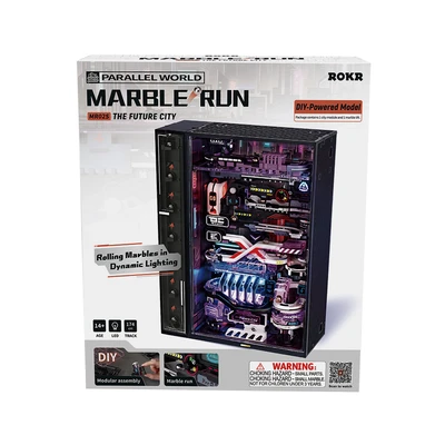 Gambar Rolife Miniatur 3d Marble Run The Future City Set 140 Pcs Mr02s - Hitam