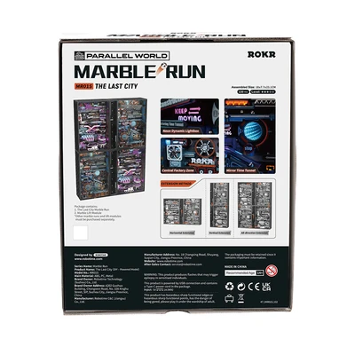 Gambar Rolife Miniatur 3d Marble Run The Last City Set 130 Pcs Mr01s - Hitam