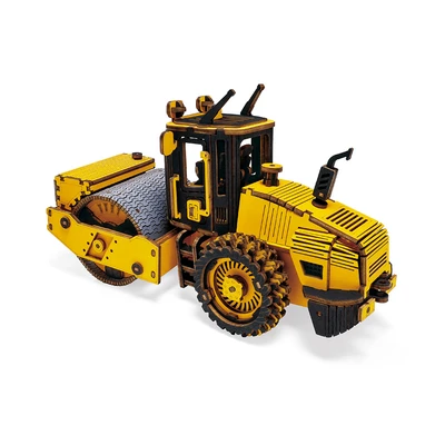 Gambar Rolife Puzzle 3d Road Roller Engineering Vehicle Set 149 Pcs Tg701k - Kuning