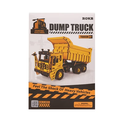 Gambar Rolife Puzzle 3d Dump Truck Engineering Vehicle Set 225 Pcs Tg603k - Kuning