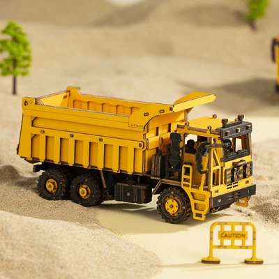 Gambar Rolife Puzzle 3d Dump Truck Engineering Vehicle Set 225 Pcs Tg603k - Kuning