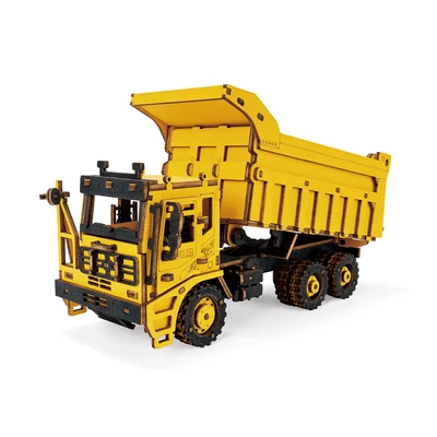 Gambar Rolife Puzzle 3d Dump Truck Engineering Vehicle Set 225 Pcs Tg603k - Kuning