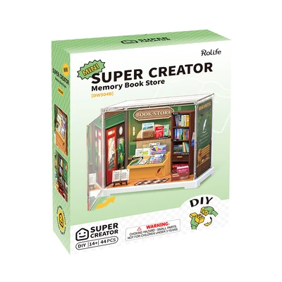 Gambar Rolife Miniatur 3d Mini Super Creator Memory Book Store Set 44 Pcs Dws04b - Mix