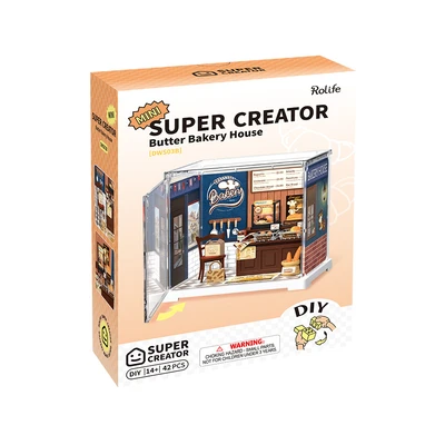Gambar Rolife Miniatur 3d Mini Super Creator Butter Bakery House Set 42 Pcs Dws03b - Mix