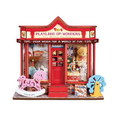 Gambar Rolife Miniatur 3d Mini Store Whimsy Toy Shop Set 81 Pcs Ds044 - Mix