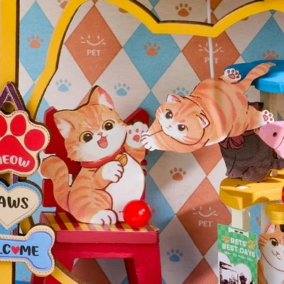 Gambar Rolife Miniatur 3d Mini Store Pawfect Pet Shop Set 76 Pcs Ds045 - Mix