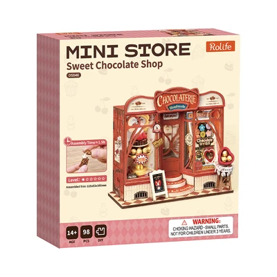 Gambar Rolife Miniatur 3d Mini Store Sweet Chocolate Shop Set 98 Pcs Ds046 - Mix