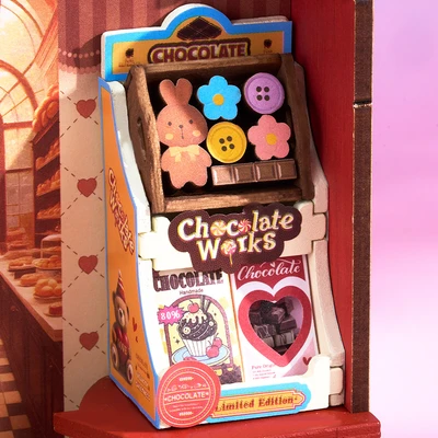Gambar Rolife Miniatur 3d Mini Store Sweet Chocolate Shop Set 98 Pcs Ds046 - Mix