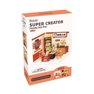 Gambar Rolife Miniatur 3d Super Creator Panda Hot Pot Set 127 Pcs Dw020 - Mix