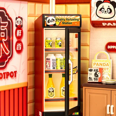 Gambar Rolife Miniatur 3d Super Creator Panda Hot Pot Set 127 Pcs Dw020 - Mix