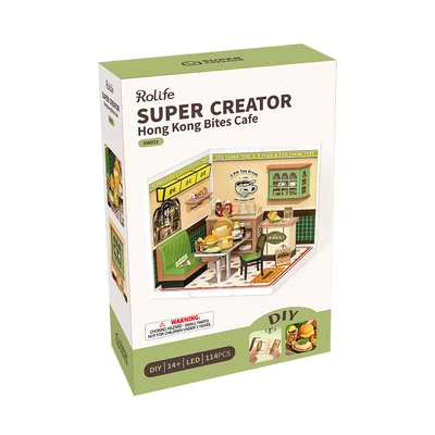 Gambar Rolife Miniatur 3d Super Creator Hongkong Bites Cafe Set 114 Pcs Dw021 - Mix