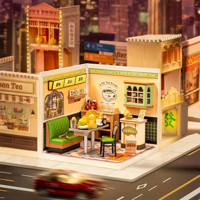 Gambar Rolife Miniatur 3d Super Creator Hongkong Bites Cafe Set 114 Pcs Dw021 - Mix