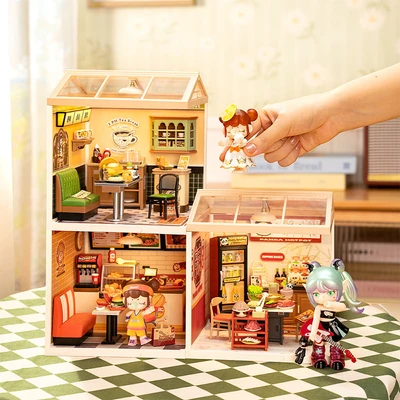 Gambar Rolife Miniatur 3d Super Creator Hongkong Bites Cafe Set 114 Pcs Dw021 - Mix