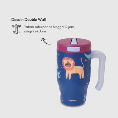 Gambar Picas Critter Botol Vacuum Flask Stainless Steel 304 550 ml - Biru Navy
