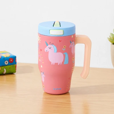 Gambar Picas Critter Botol Vacuum Flask Dengan Handle Stainless Steel 304 550 ml - Pink