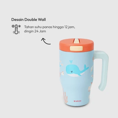 Gambar Picas Critter Botol Vacuum Flask Stainless Steel 304 550 ml - Biru