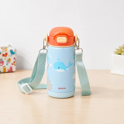Gambar Picas Critter Botol Vacuum Flask Dengan Strap Stainless Steel 304 420 ml - Biru