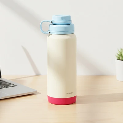 Gambar Picas Powie Botol Vacuum Flask Dengan Tas Stainless Steel 304 750 ml - Putih