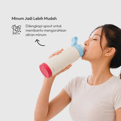 Gambar Picas Powie Botol Vacuum Flask Dengan Tas Stainless Steel 304 750 ml - Putih