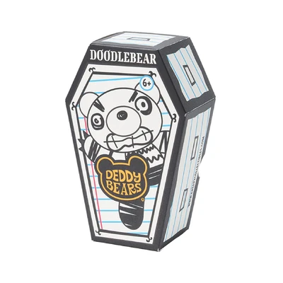 Gambar Deddy Bears Boneka Doodlebear Coffin Series3 17 cm - Hitam/Putih