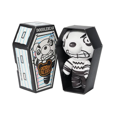 Gambar Deddy Bears Boneka Doodlebear Coffin Series3 17 cm - Hitam/Putih