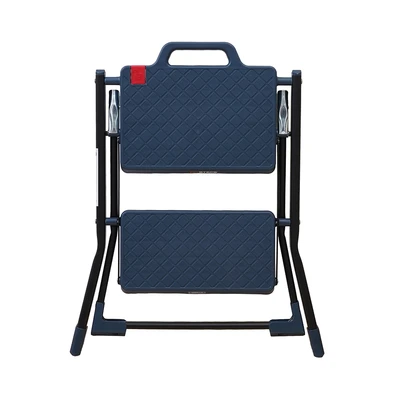 Gambar Fixsteps Tangga Lipat Steel 2in1 45 cm 2 Step - Hitam/Biru Navy