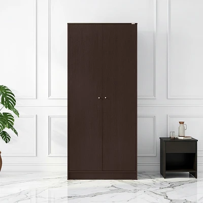 Gambar Informa Raya Lemari Pakaian 2 Pintu Ayun 80x55x180 cm - Cokelat Tua