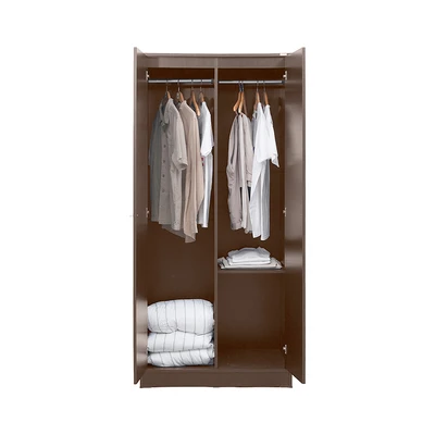 Gambar Informa Raya Lemari Pakaian 2 Pintu Ayun 80x55x180 cm - Cokelat Tua