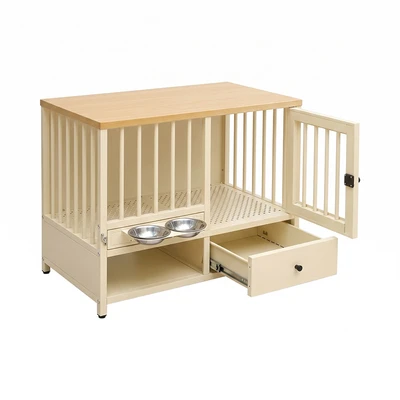 Gambar Pet Kingdom Sabine Kabinet Perlengkapan Hewan Dengan Laci Penyimpanan - Krem Beige