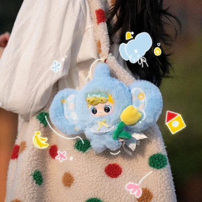 Gambar Baby Three Gantungan Kunci Boneka Oo Zai Spring Flower Fortune Random