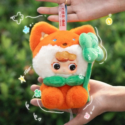 Gambar Baby Three Gantungan Kunci Boneka Oo Zai Spring Flower Fortune Random
