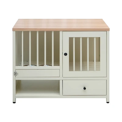 Gambar Pet Kingdom Sabine Kabinet Perlengkapan Hewan Dengan Laci Penyimpanan - Off White