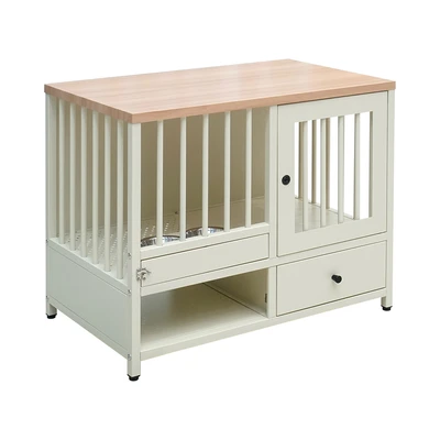 Gambar Pet Kingdom Sabine Kabinet Perlengkapan Hewan Dengan Laci Penyimpanan - Off White